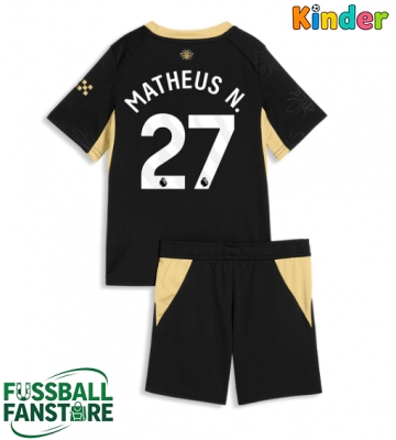Manchester City Matheus Nunes #27 Replik Auswärtstrikot Kinder 2026-27 Kurzarm (+ Kurze Hosen)